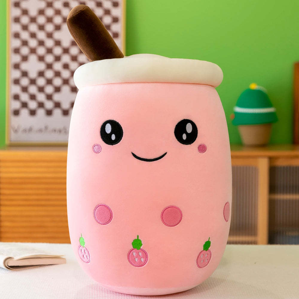 Boba Plush Bubble Tea Plushies Cute Stuffed Milk Tea Cartoon Animal Toy Gifts for Kids Bubble Tea Boba Lovers - soufeelmy