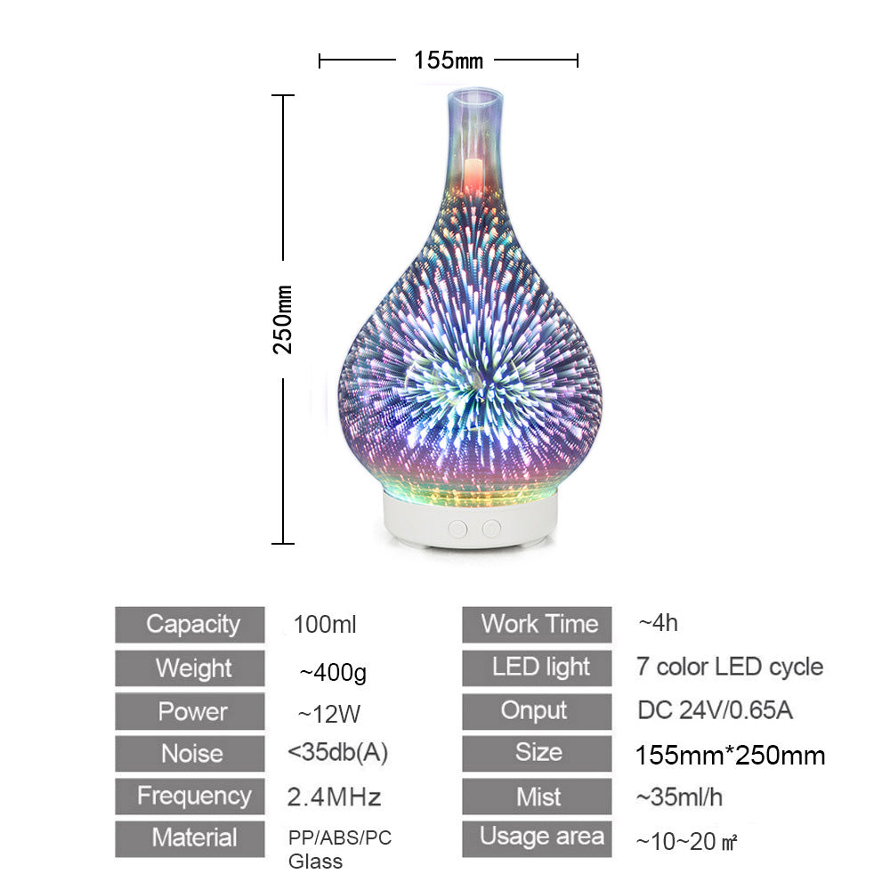 Exquisite Aromatherapy Lamp Color Changing Fireworks Humidifier Home Gifts - soufeelmy