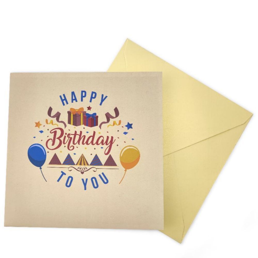 Birthday Pop Up Card Chocolate Cake 3D Pop Up Greeting Card - soufeelmy