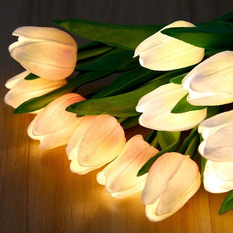 Tulip Flower Lamp Cute Flowers Night Light Home Decor Gifts for Mom - soufeelmy