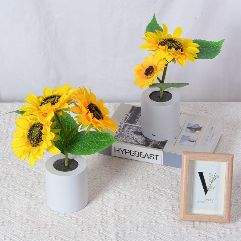 Sunflower Lamp Cute Flowers Night Light Table Room Home Decor Gifts for Mother's day - soufeelmy