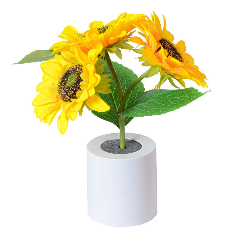 Sunflower Lamp Cute Flowers Night Light Table Room Home Decor Gifts for Mother's day - soufeelmy