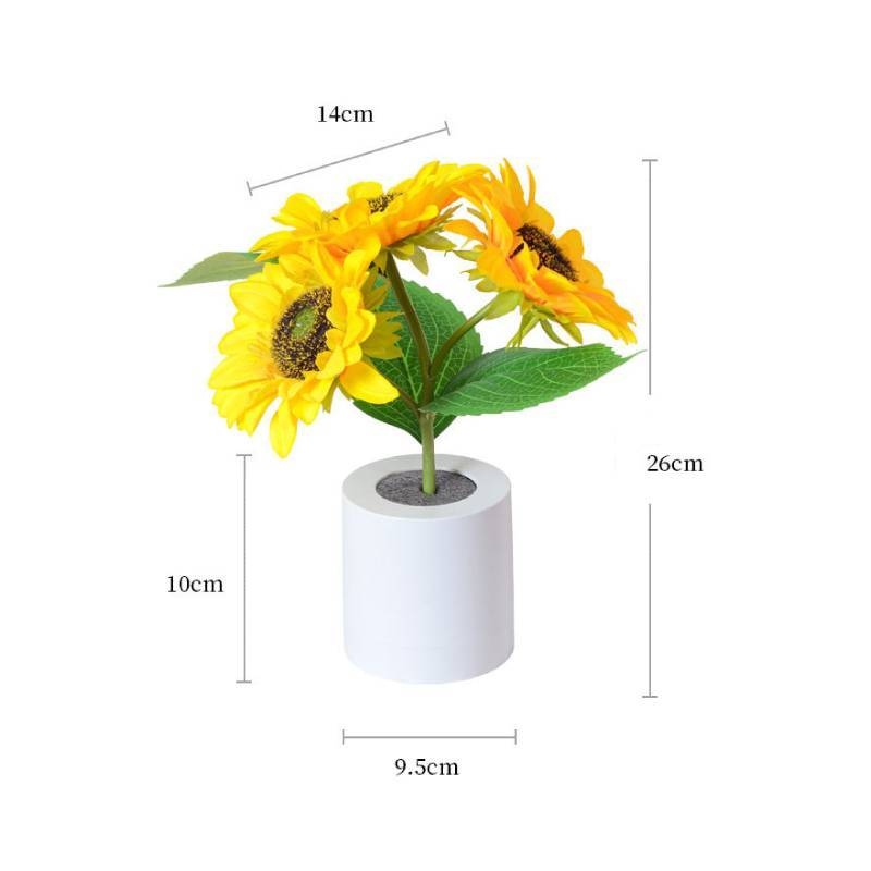 Sunflower Lamp Cute Flowers Night Light Table Room Home Decor Gifts for Mother's day - soufeelmy