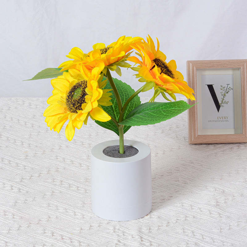 Sunflower Lamp Cute Flowers Night Light Table Room Home Decor Gifts for Mother's day - soufeelmy