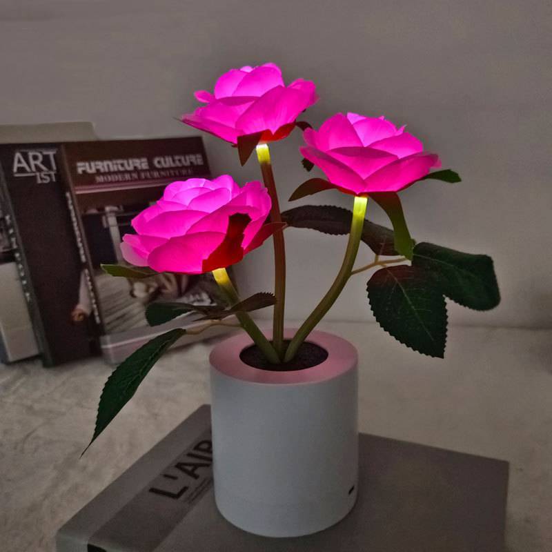 Flowers Table Lamp Rose Night Light Home Decor Gifts for Mother's Day - soufeelmy