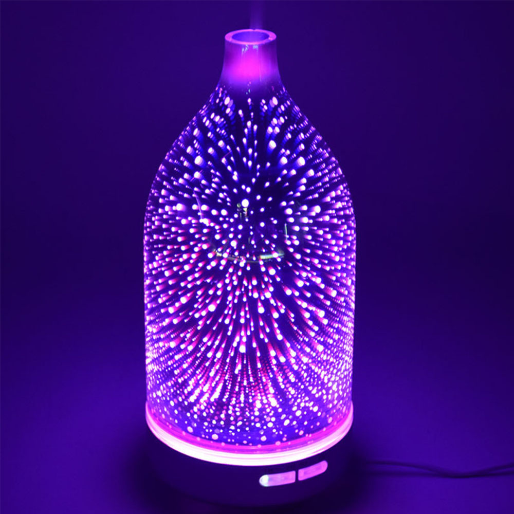 Firework Aromatherapy Lamp 3D Glass Colorful Humidifier Household Gifts - soufeelmy