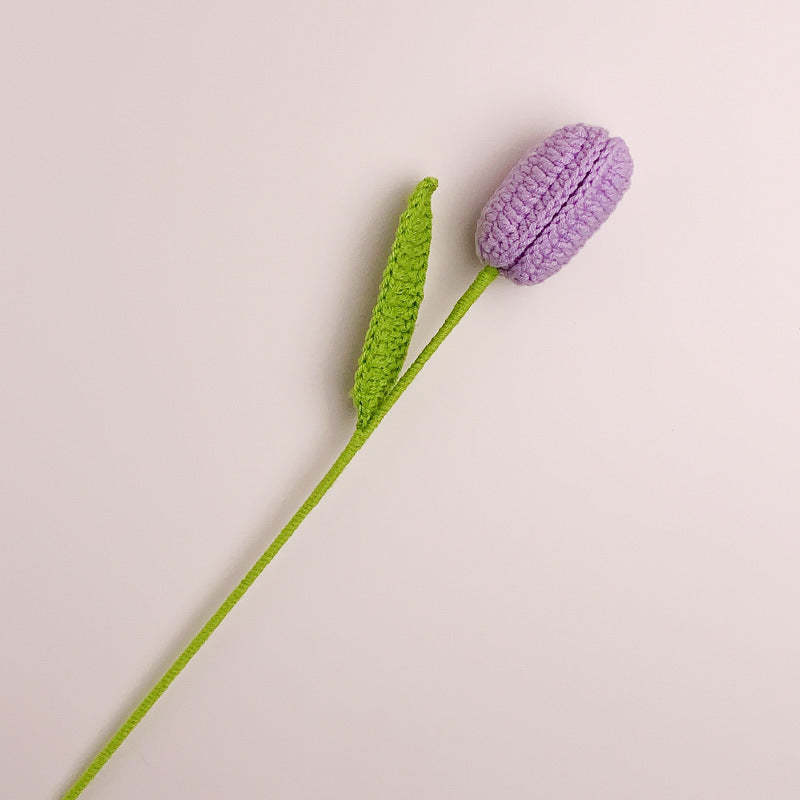 Tulip Crochet Flower Handmade Knitted Flower Gift for Lover - soufeelmy