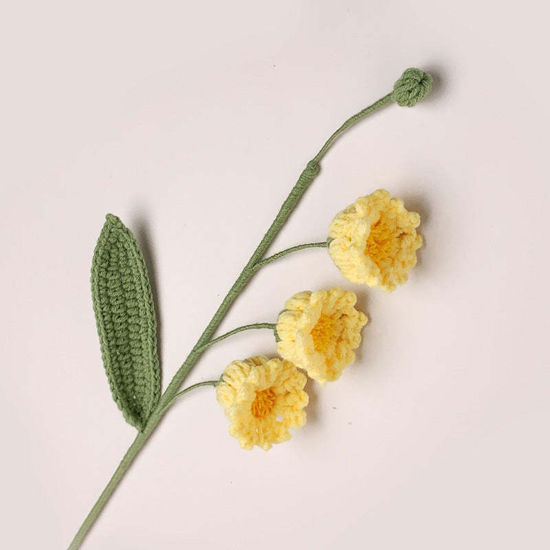 Bell Orchid Crochet Flower Handmade Knitted Flower Gift for Lover - soufeelmy