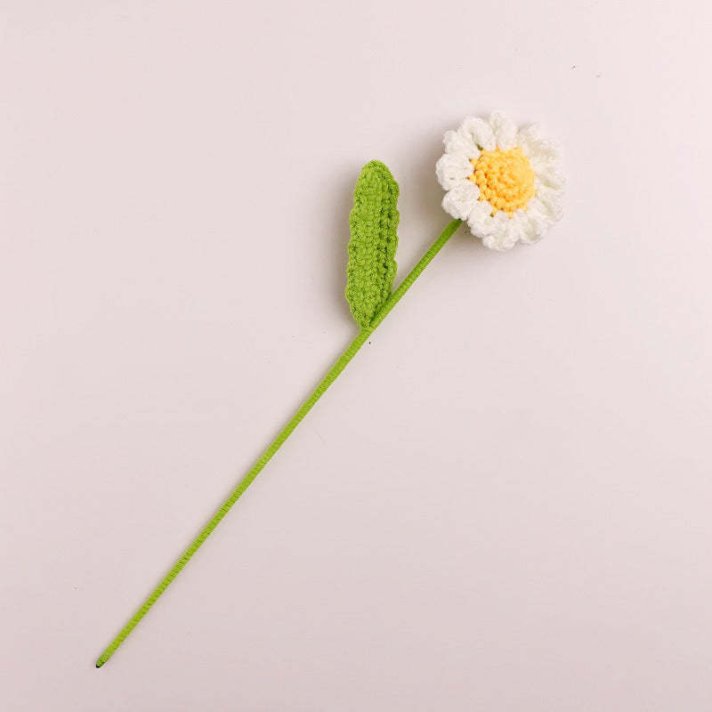 Little Daisy Crochet Flower Handmade Knitted Flower Gift for Lover - soufeelmy