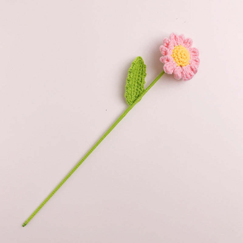 Little Daisy Crochet Flower Handmade Knitted Flower Gift for Lover - soufeelmy
