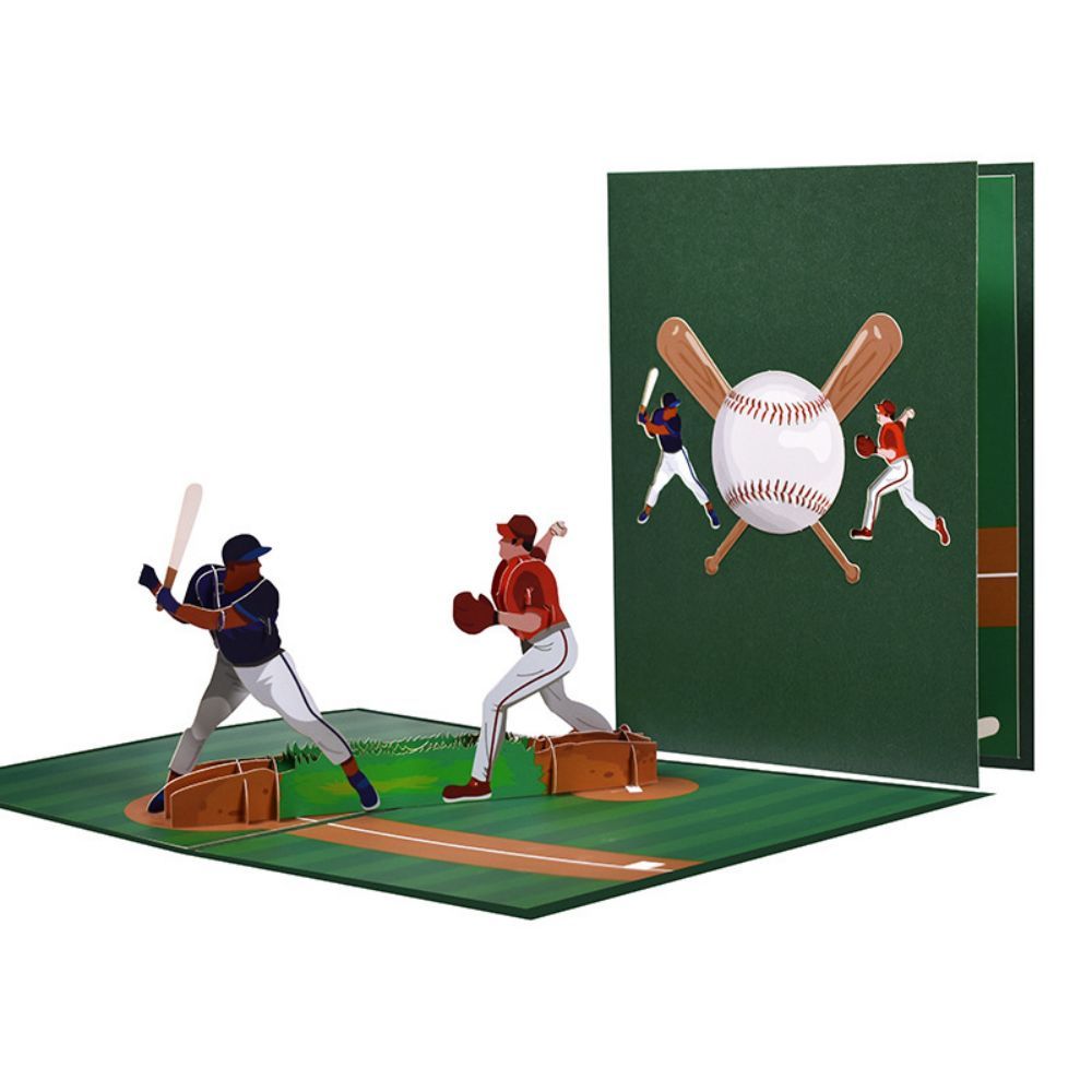 Father's Day 3D Pop Up Card Baseball Game Greeting Card - soufeelmy