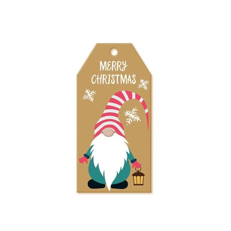 100pcs Merry Christmas Decoration Label Gift Card Christmas Tree Pendant Card - Santa Claus