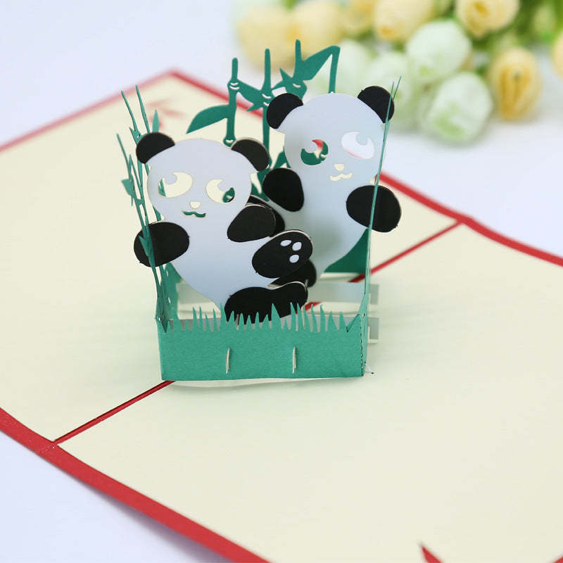 Kung Fu Panda Greeting Card 3D Three-dimensional Greeting Card - 