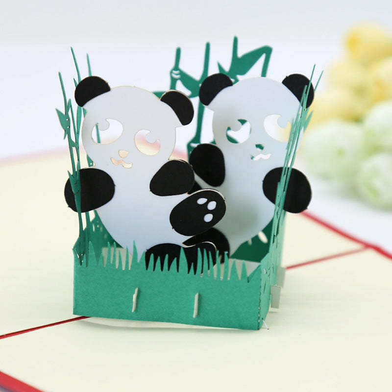 Kung Fu Panda Greeting Card 3D Three-dimensional Greeting Card - 