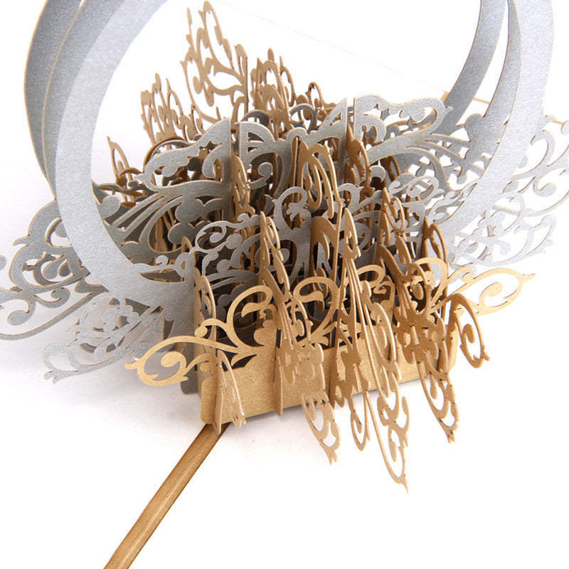 Creative Diamond Ring Wedding Greeting Card 3D Pop-up Greeting Card -