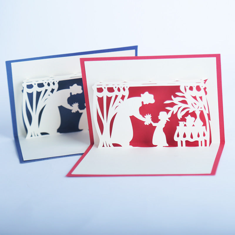 Thanksgiving Mother's Day Greeting Card 3D Three-dimensional Creative Gifts