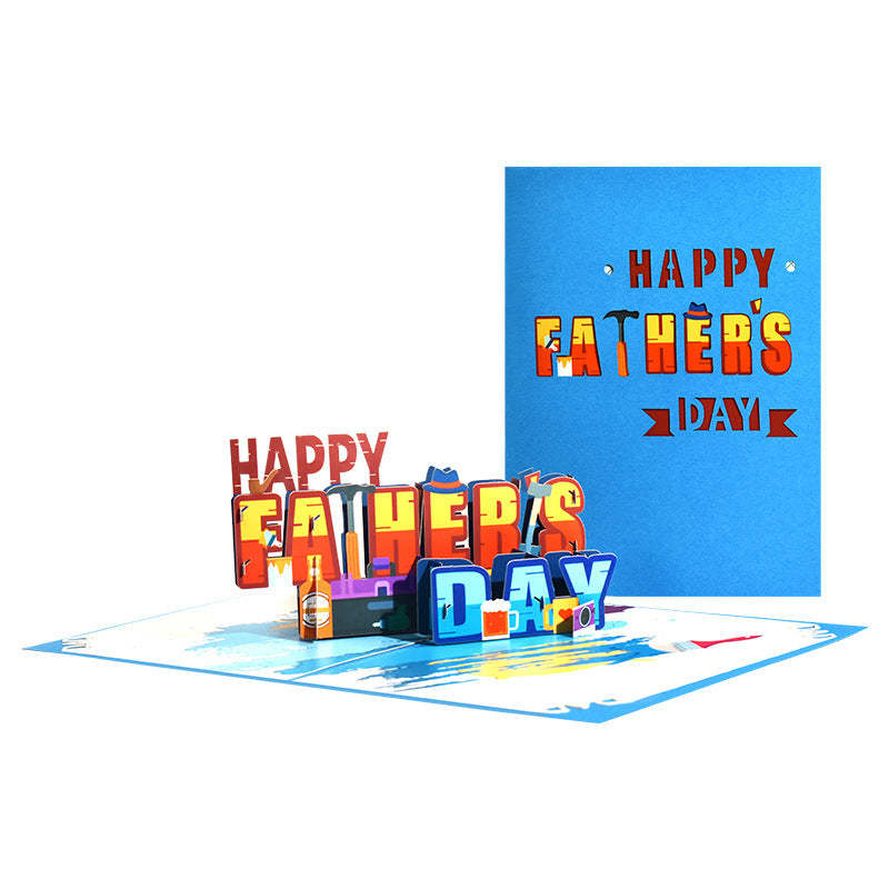 3D Pop Up Card Happy Father's Day Greeting Card Gift for Dad - soufeelmy