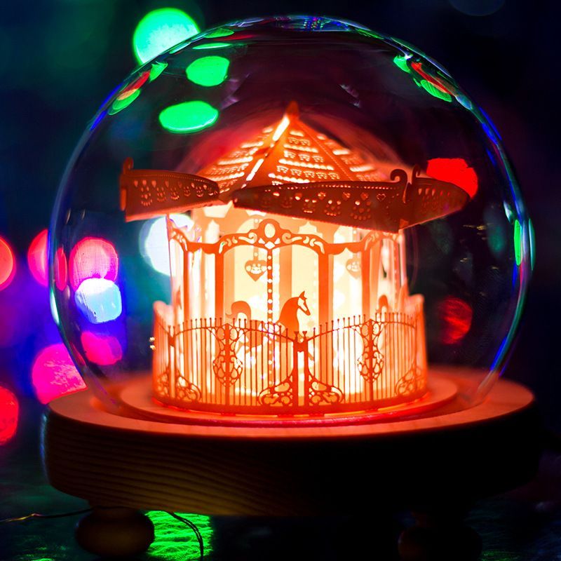 DIY Paper Carving Lamp 3D Romantic Light and Shadow Lamp Desktop Decoration Gifts - soufeelmy