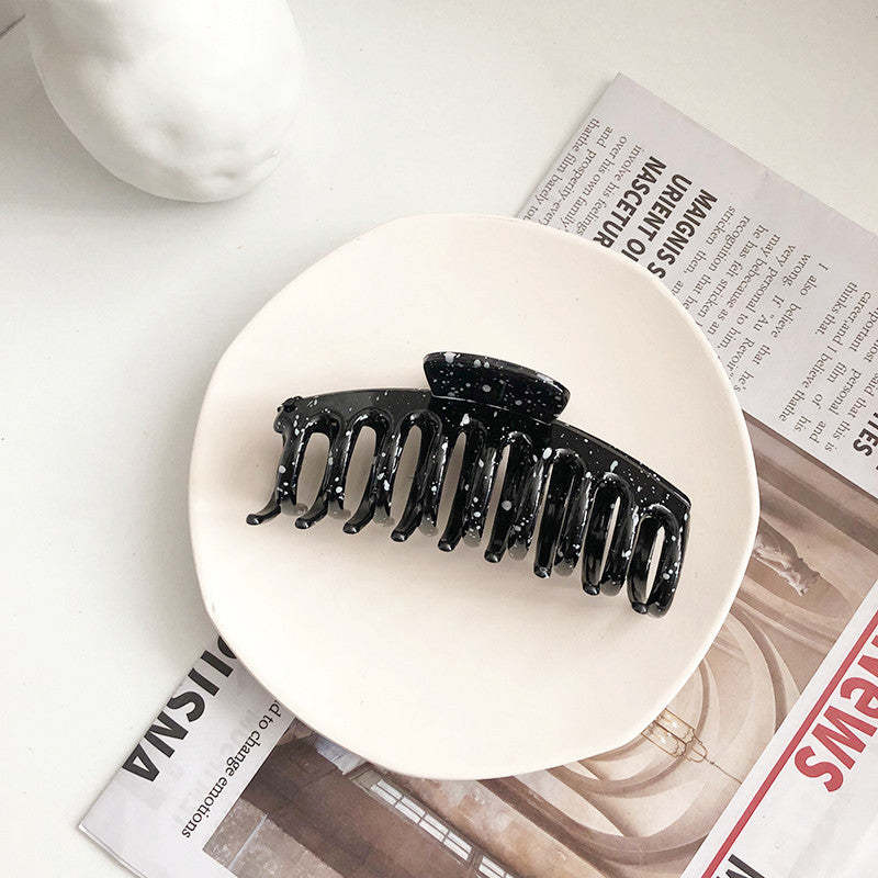 Black and White Large Grip Clip Fashion Temperament Grip Clip Gift for Her - soufeelmy