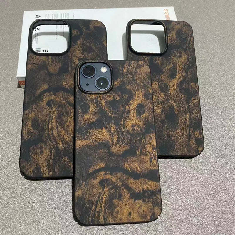 Wood Grain High Grade Feeling Simple Mobile Phone Case Gift for Him - soufeelmy
