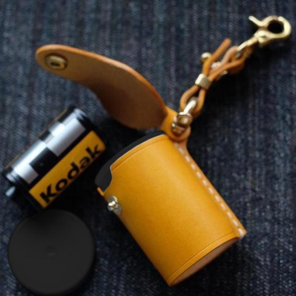 Digital Camera Accessories Camera Leather Film Bottle Case Film Storage Holster Key Chain