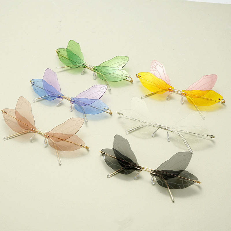 Dragonfly Sunglasses Vintage Punk Glasses Gifts for Her - soufeelmy