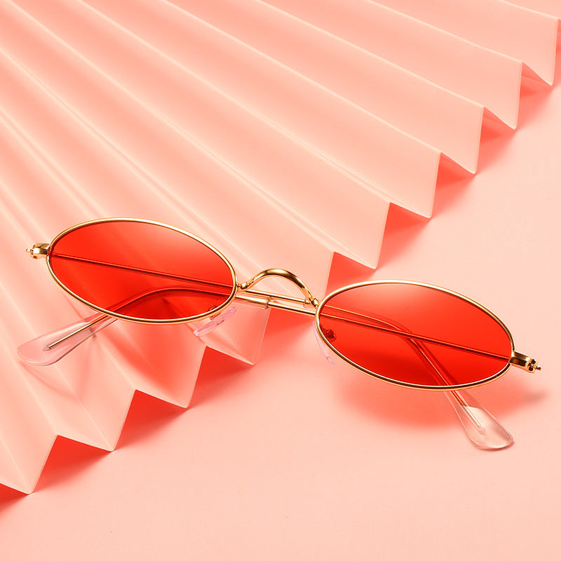 Small Oval Frame Hip-hop Sunglasses Gifts for Her - soufeelmy