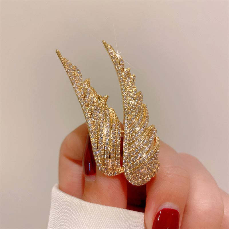 Full Diamond Angel Wings Brooch Fashion Temperament Brooch Gifts for Her - soufeelmy