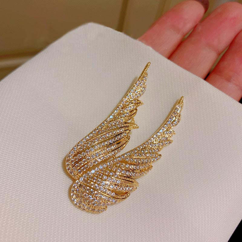 Full Diamond Angel Wings Brooch Fashion Temperament Brooch Gifts for Her - soufeelmy