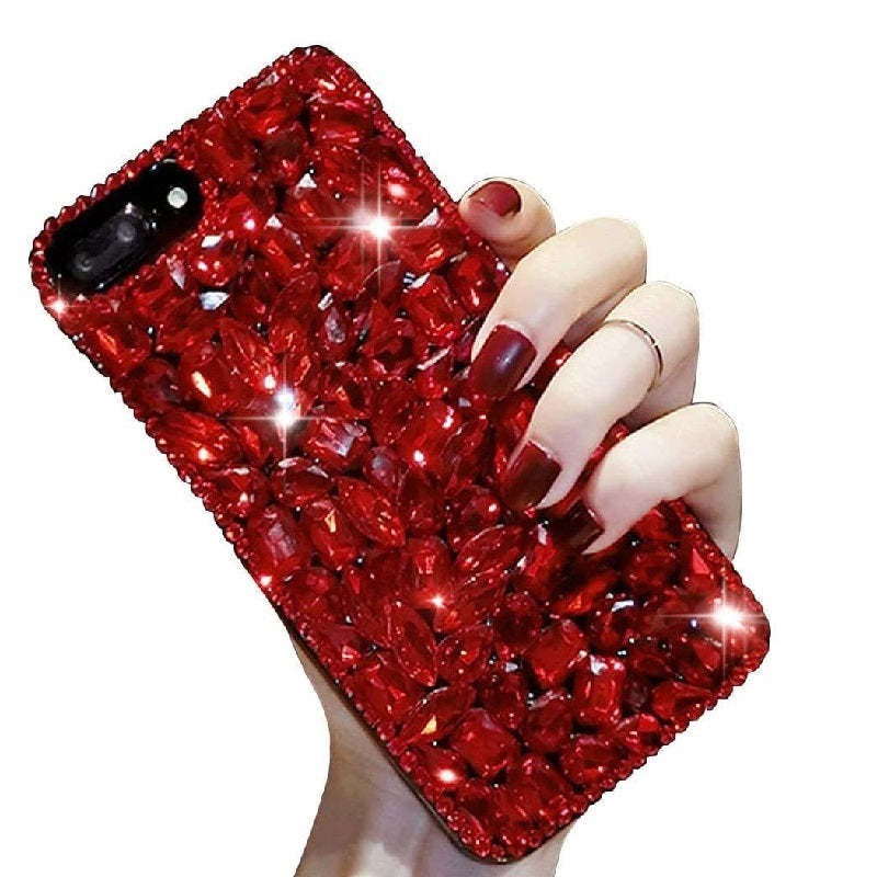 Handmade Rhinestone iPhone Case All Inclusive Silicone Phone Protective Cover - soufeelmy