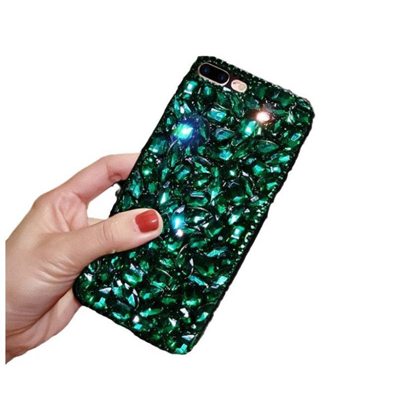 Handmade Rhinestone iPhone Case All Inclusive Silicone Phone Protective Cover - soufeelmy