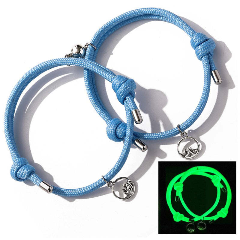 Luminous Couple Magnetic Bracelets Adjustable Bracelet Jewelry - soufeelmy