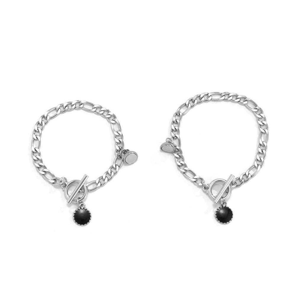 Magnetic Couple Bracelet Set Punk Design Valentine's Day Gift for Couples - soufeelmy