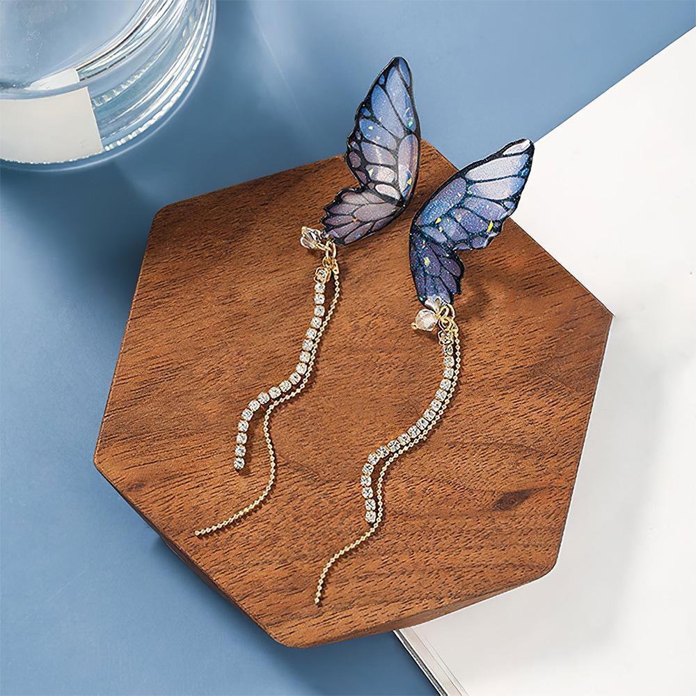 Acrylic Butterfly Statement Drop Earrings - soufeelmy