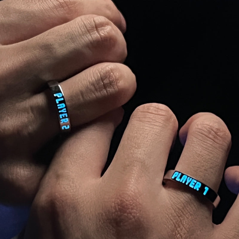 Matching Promise Rings Couple Adjustable Ring Shine Ring Jewelry Gift for Lovers - soufeelmy