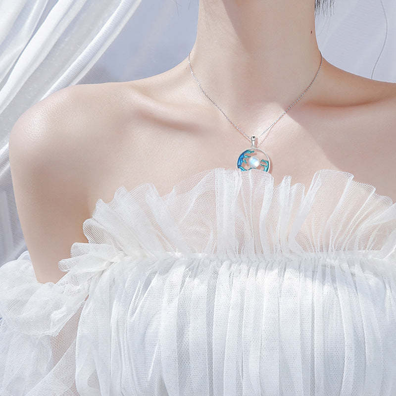 Moonstone Star Necklace Charm Necklace Fine Jewelry for Women Gifts for Her - soufeelmy