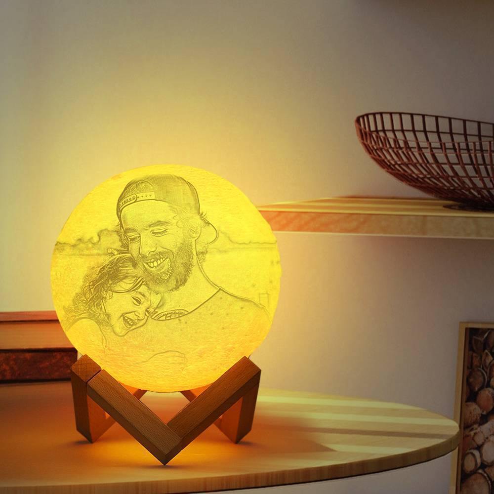 Photo Moon Lamp, Custom 3D Photo Light, Lamp Moon - Touch Two Colors15cm-20cm Available - soufeelmy