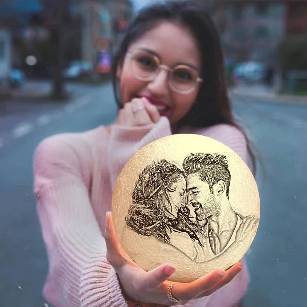 Photo Moon Lamp, Custom 3D Photo Light - Remote Control 16 Colors - soufeelmy