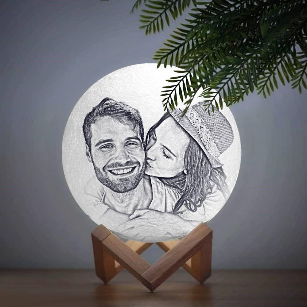 Photo Moon Lamp, Custom 3D Photo Light - Remote Control Sixteen Colors 15cm - soufeelmy