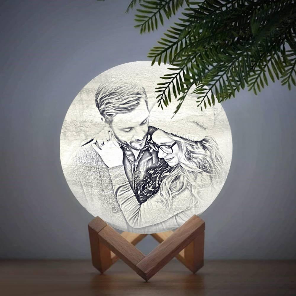 Magic 3D Printing Jupiter Light Photo Engraved, Lamp Jupiter - Touch Two Colors (10-20cm) - soufeelmy