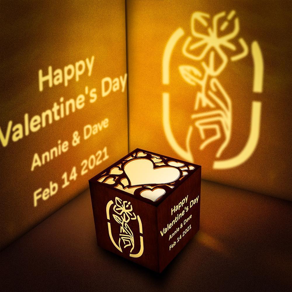 Custom Engraved Night Light Projector Lights for Bed Gifts for Couple
