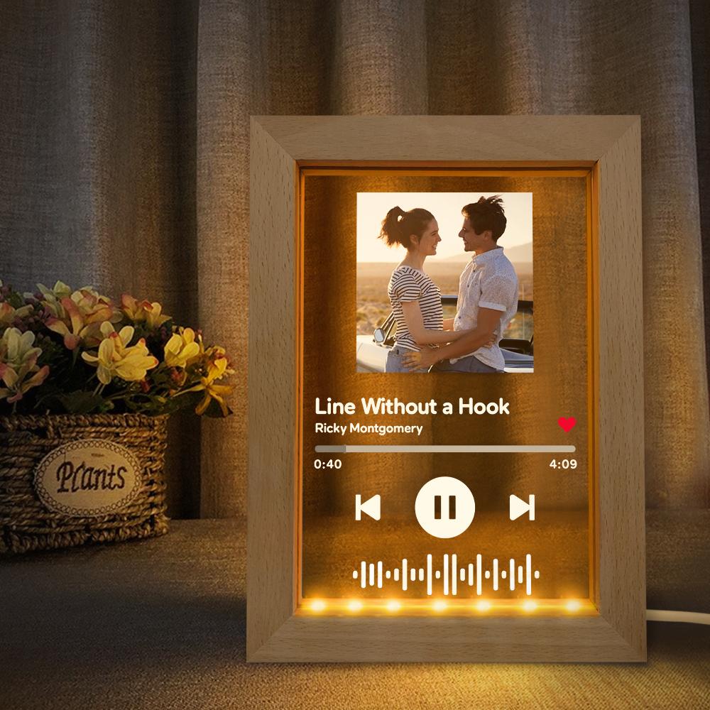 Custom Scannable Music Code Music Art Picture Frame Nignt Light Gift - soufeelmy