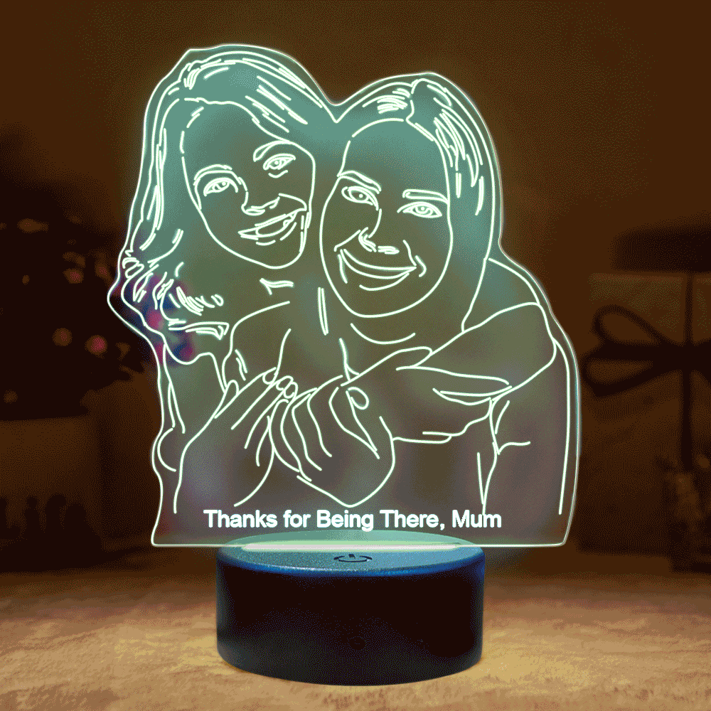 Custom 3D Photo Lamp Led Personalized Colorful Night Light Gift for Mom - 