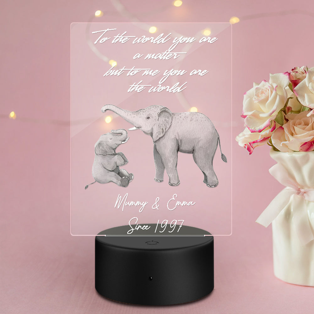 Custom Name Acrylic Lovely Night Lamp Gift for Mom - 