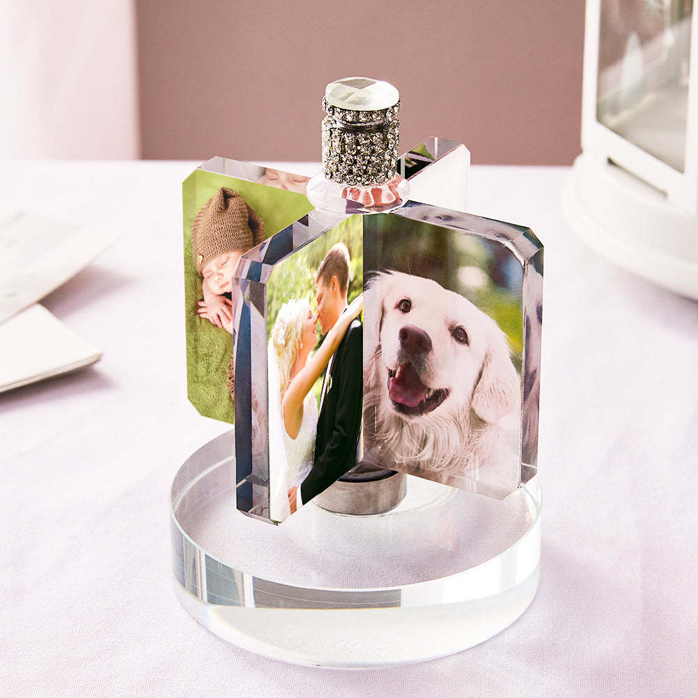 Custom Photo Windmill Crystal Lamp Decoration Photo Night Light Gift for Lover - soufeelmy