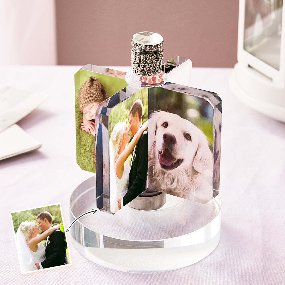 Custom Photo Windmill Crystal Lamp Decoration Photo Night Light Gift for Lover - soufeelmy