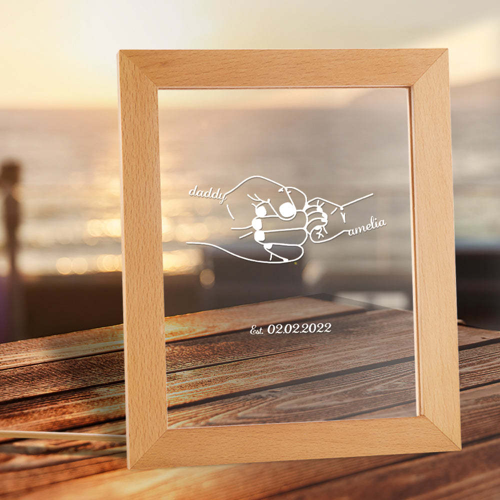 Custom Name and Date Father's Day Gift Night Light for Dad - soufeelmy