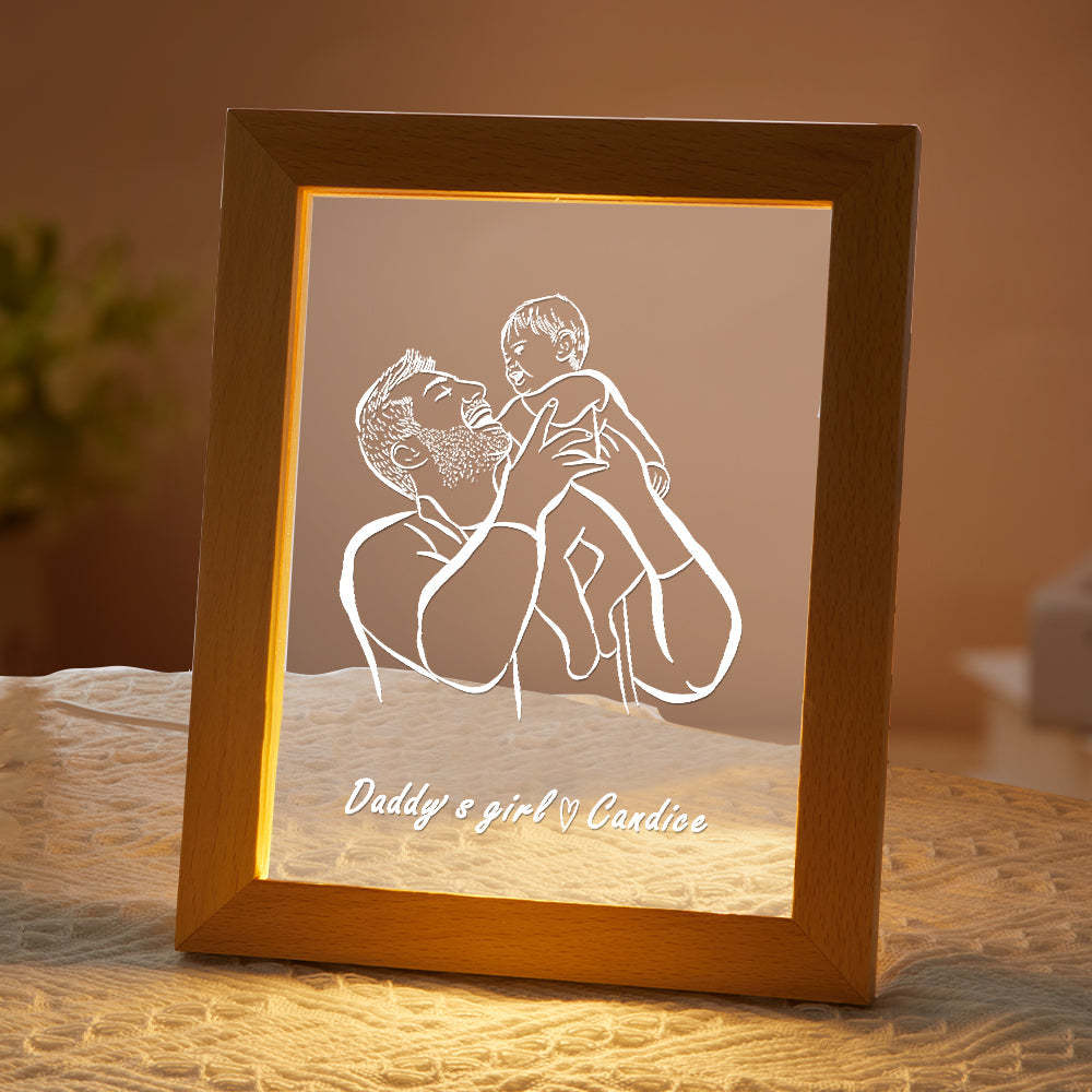 Daddy's Girl Custom Your Name Night Light Father's Day Gift - soufeelmy