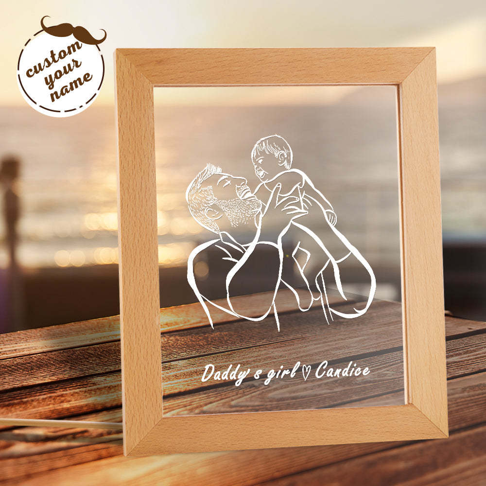 Daddy's Girl Custom Your Name Night Light Father's Day Gift - soufeelmy