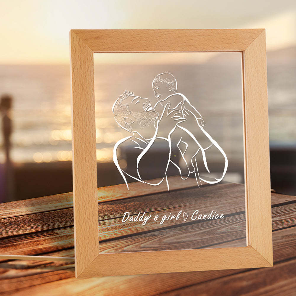 Daddy's Girl Custom Your Name Night Light Father's Day Gift - soufeelmy